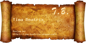 Tima Beatrix névjegykártya